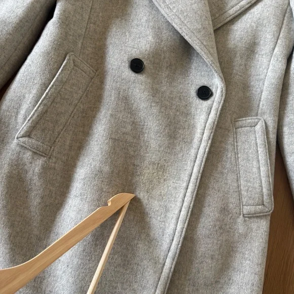 Club Monaco Light Gray Trench Coat - Picture 4 of 4